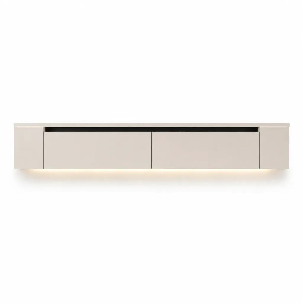 TV Unit - Japandi Oval 182cm - Beige
