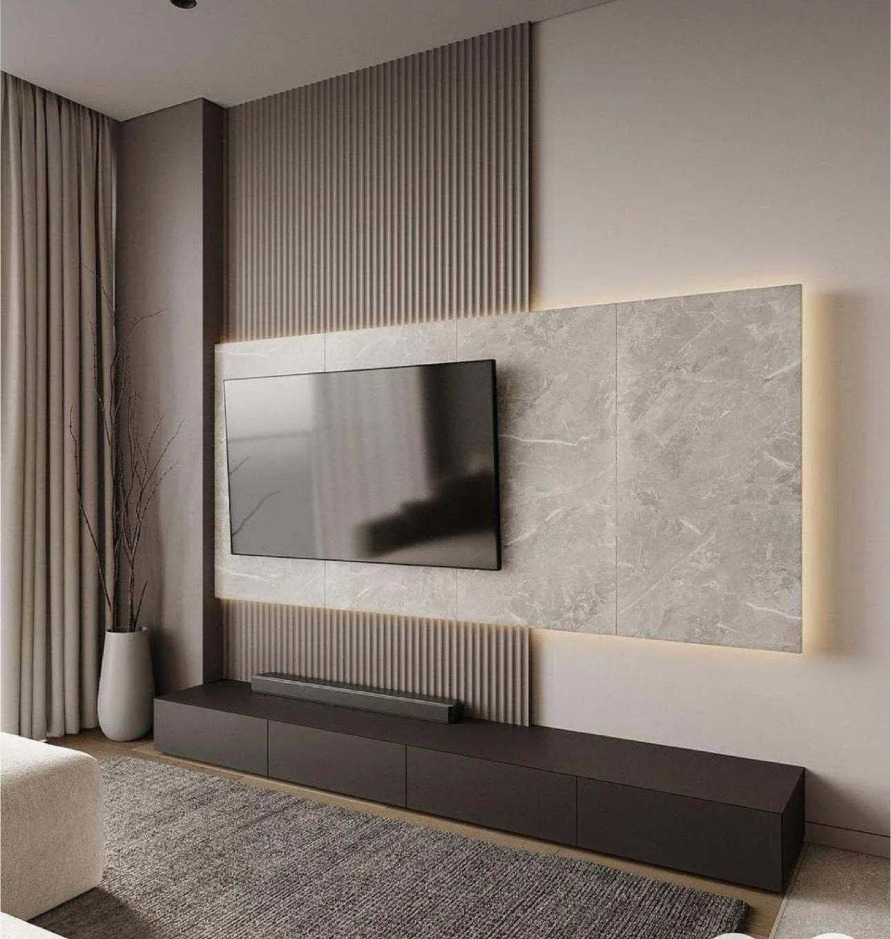 Cinewall MarbleWave LED Backlit – Marmer & LED Verlichting - cinewallkopen.be