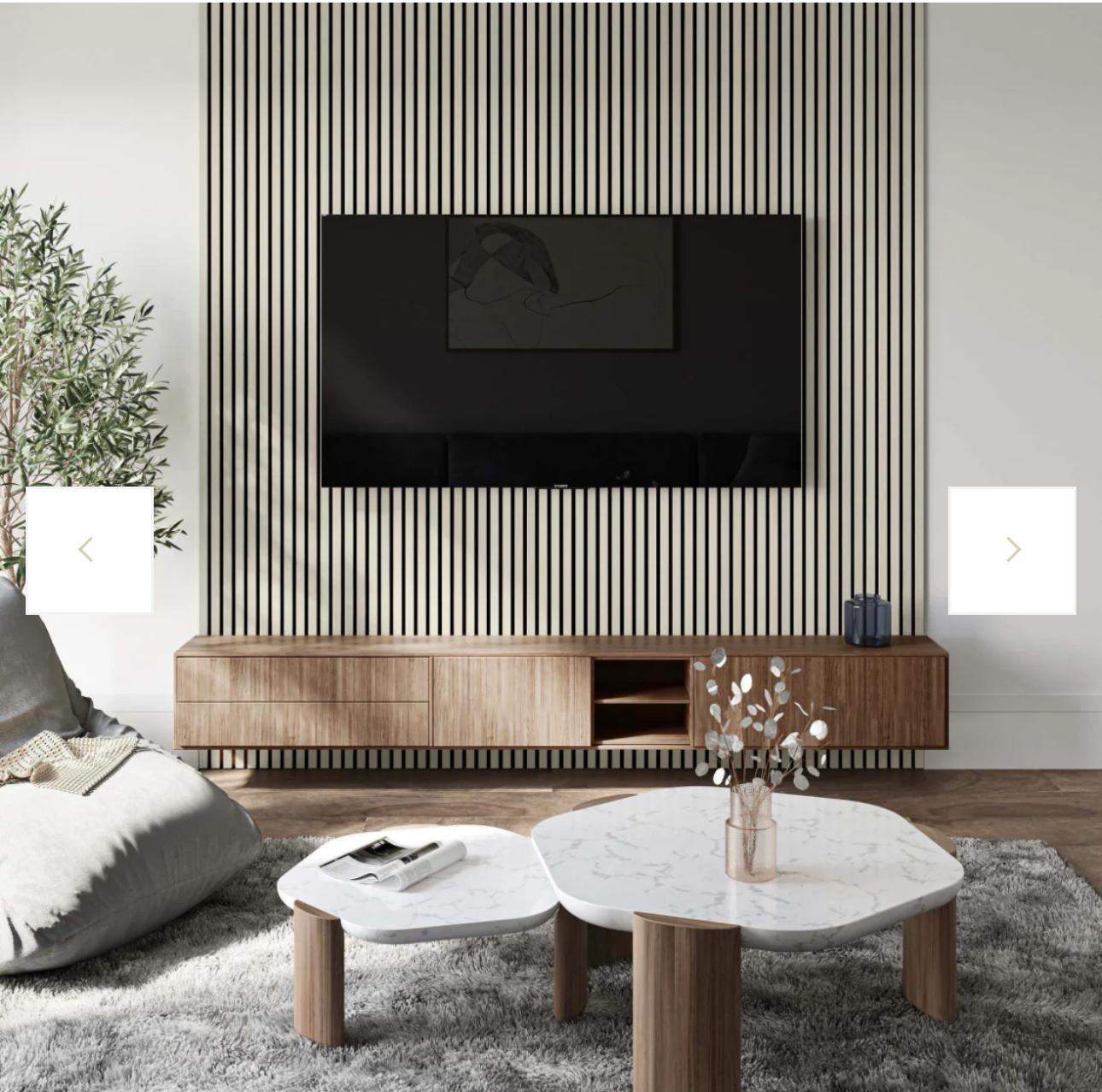 Cinewall SlatWood 200×180 cm – Houtlook TV Wand - cinewallkopen.be