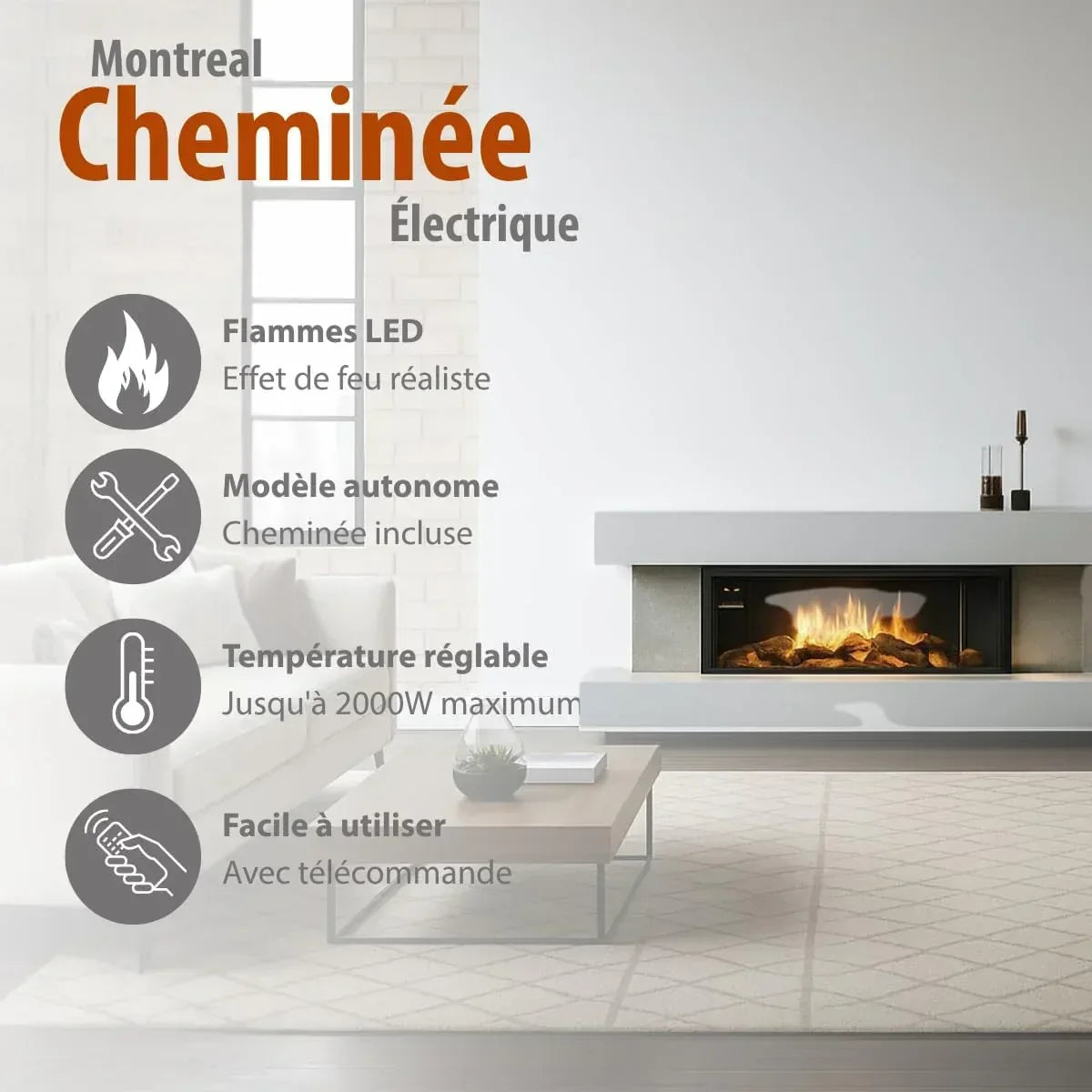 Classic Fire Memphis - Luxe Elektrische Sfeerhaard voor Cinewalls - cinewallkopen.be