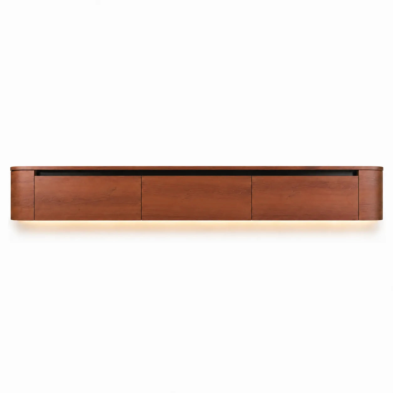 TV Unit - Japandi Oval 240cm - Bronze Oak