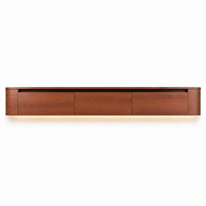 TV Unit - Japandi Oval 240cm - Bronze Oak