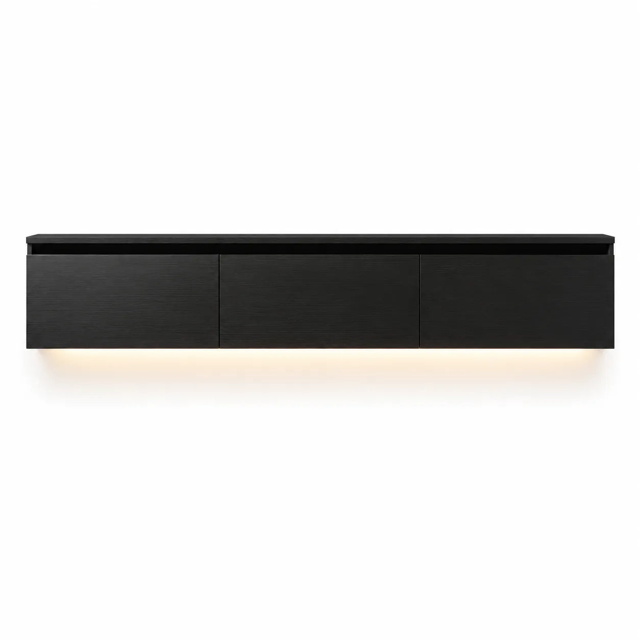 TV Unit - Modern Linear 180cm - Black Oak