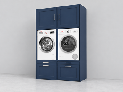 Wasmachine kast betonlook frontaal aanzicht